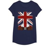 Marvel What IF...? Captain Carter Costume T-Shirt, Girls, Navy Blue, X-Small