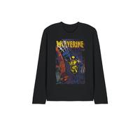 Marvel Wolverine Backstreet Strike Long Sleeve T-Shirt, Black Black