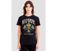 Marvel Wolverine Merry Xmas Bub Womens T-Shirt, Black Black S