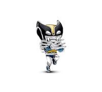 Marvel Wolverine sterling silver charm with black, yellow and blue enamel