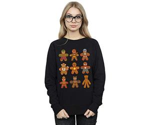 Marvel Women's Avengers Christmas Gingerbread Sweatshirt Black X-Large