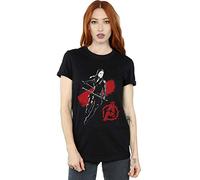 Marvel Women's Avengers Endgame Mono Black Widow Boyfriend Fit T-Shirt Black X-Large