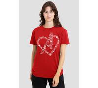 Avengers Heart Be Mine T-Shirt, Red Marvel Red S