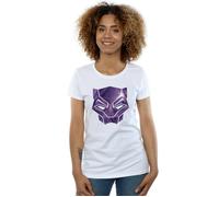 Marvel Women's Avengers Infinity War Black Panther Geometric Cotton T-Shirt in White | Size: Small Marvel White S