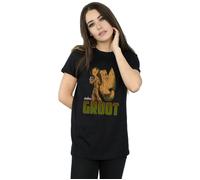 Marvel Women's Avengers Infinity War Groot Character Cotton Boyfriend T-Shirt in Black | Size: Medium Marvel Black M