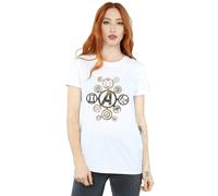 Marvel Women's Avengers Infinity War Icons Cotton Boyfriend T-Shirt in White | Size: Small Marvel White S