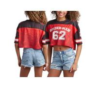 Marvel Womens Baseball Jersey - Spiderman Novelty Fashion Baseball Shirt - Spidey Jersey for Women (Sizes: S-XL), Spider-man Scrimmage, L