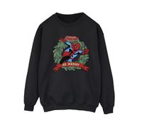 Marvel Women's Be Merry Sweatshirt in Black | Size: Medium Marvel Black M
