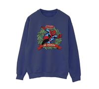 Marvel Women's Be Merry Sweatshirt in Navy | Size: 2XL Marvel Navy 2XL