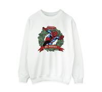 Marvel Women's Be Merry Sweatshirt in White | Size: 3XL Marvel White 3XL