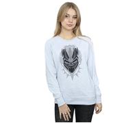Marvel Women's Black Panther Head Sweatshirt in Grey | Size: Small Marvel Grey S