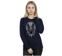Marvel Women's Black Panther Head Sweatshirt in Navy | Size: 2XL Marvel Navy 2XL
