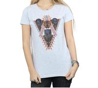 Marvel Women's Black Panther Tribal Heads Cotton T-Shirt in Grey | Size: 2XL Marvel Grey 2XL