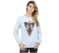 Marvel Women's Black Panther Tribal Heads Sweatshirt in Grey | Size: 2XL Marvel Grey 2XL