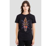 Marvel Women's Black Panther: Wakanda Forever Shuri Okoye Diamond T-Shirt, Black | Size: XL Marvel Black XL