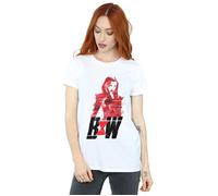 Marvel Women's Black Widow Movie Logo Artwork Cotton Boyfriend T-Shirt in White | Size: Small Marvel White S