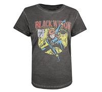 Marvel Women's Black Widow T Shirt, Charcoal, 10 UK