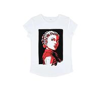 Marvel Women's Black Widow Yelena Portrait Rolled Sleeve T-Shirt, White, S