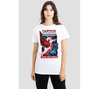 Marvel Women's Captain America Brave New World Red Hulk Punch T-Shirt, White | Size: 2XL Marvel White 2XL
