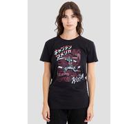 Marvel Women's Captain America Retro Japanese Strike T-Shirt, Black | Size: Large Marvel Black L