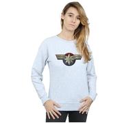 Marvel Women's Captain Chest Emblem Sweatshirt in Grey | Size: Medium Marvel Grey M