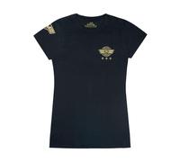 Marvel Women's Captain Short Sleeved T-Shirt | Black | Size: Small Marvel Black S