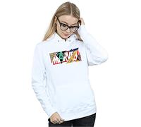 Marvel Women's Collage Logo Hoodie White Small