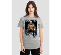 Marvel Women's Comics Sentry Void Grin T-Shirt, Athletic Heather in Light Grey | Size: Small Marvel Light Grey S