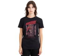 Marvel Women's Daredevil Born Again Comic Cover Ladies T Shirt, Black, XXL