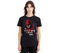 Marvel Women's Daredevil Born Again The Devil’S Work is Never Done Ladies T Shirt, Black, S