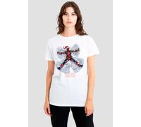 Marvel Women's Deadpool Christmas Snow Angel T-Shirt, White | Size: Medium Marvel White M