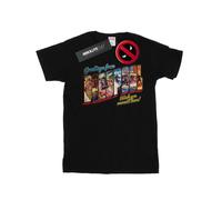 Deadpool Greetings Cotton Boyfriend T-Shirt Marvel Black M