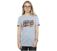 Deadpool Greetings Cotton Boyfriend T-Shirt Marvel Grey XXXL