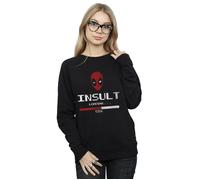Marvel Women's Deadpool Insult Loading Sweatshirt in Black | Size: XL Marvel Black XL