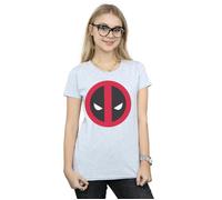 Marvel Women's Deadpool Large Clean Logo Cotton T-Shirt in Grey | Size: 2XL Marvel Grey 2XL
