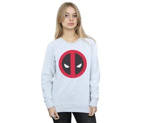 Marvel Women's Deadpool Large Clean Logo Sweatshirt in Grey Marvel Grey L