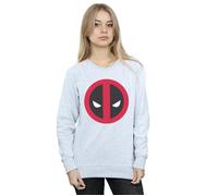 Marvel Women's Deadpool Large Clean Logo Sweatshirt in Grey | Size: Medium Marvel Grey M