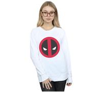 Marvel Women's Deadpool Large Clean Logo Sweatshirt in White | Size: Medium Marvel White M