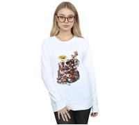 Marvel Women's Deadpool Merchandise Royalties Sweatshirt in White | Size: 2XL Marvel White 2XL