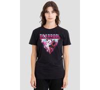 Marvel Women's Deadpool Metal Unicorn Wade T-Shirt, Black | Size: Small Marvel Black S