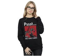 Marvel Women's Deadpool No One Cares Sweatshirt in Black | Size: Medium Marvel Black M