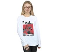 Marvel Women's Deadpool No One Cares Sweatshirt in White | Size: Small Marvel White S