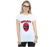 Marvel Women's Deadpool Seriously Cotton T-Shirt in White | Size: 2XL Marvel White 2XL