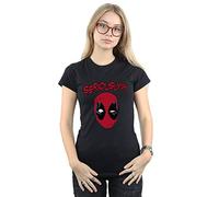 Marvel Women's Deadpool Seriously T-Shirt Black Large