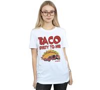 Marvel Women's Deadpool Taco Dirty To Me Cotton Boyfriend T-Shirt in White | Size: 2XL Marvel White 2XL