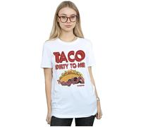 Marvel Women's Deadpool Taco Dirty To Me Cotton Boyfriend T-Shirt in White | Size: 5XL Marvel White 5XL