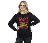 Marvel Women's Deadpool Taco Dirty To Me Sweatshirt in Black | Size: 2XL Marvel Black 2XL