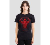 Marvel Women's Deadpool Wolverine Give the People Deadpool T-Shirt, Black | Size: 2XL Marvel Black 2XL