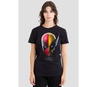 Marvel Women's Deadpool Wolverine Portrait T-Shirt, Black | Size: Small Marvel Black S