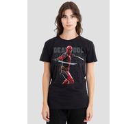 Marvel Women's Deadpool Wolverine Wade Katanas T-Shirt, Black | Size: Small Marvel Black S